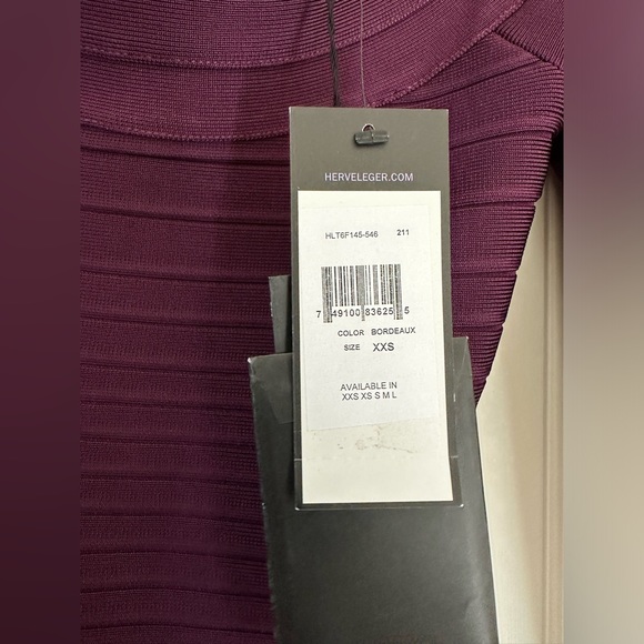 Herve Leger bandage dress with sleeves - Picture 5 of 7